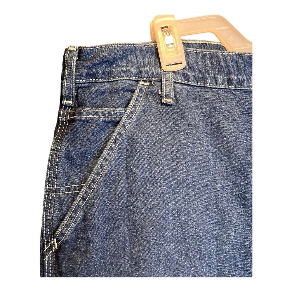 Men's CARHARTT B13 DST 40 X 32 Dungaree Denim Blue Jeans Carpenter Loose Fit - Picture 5 of 10